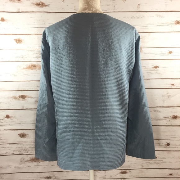 Eileen Fisher | Silk Quilted Button Jacket - Picture 4 of 7